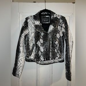 Levi’s Faux Snake Print Moto Jacket